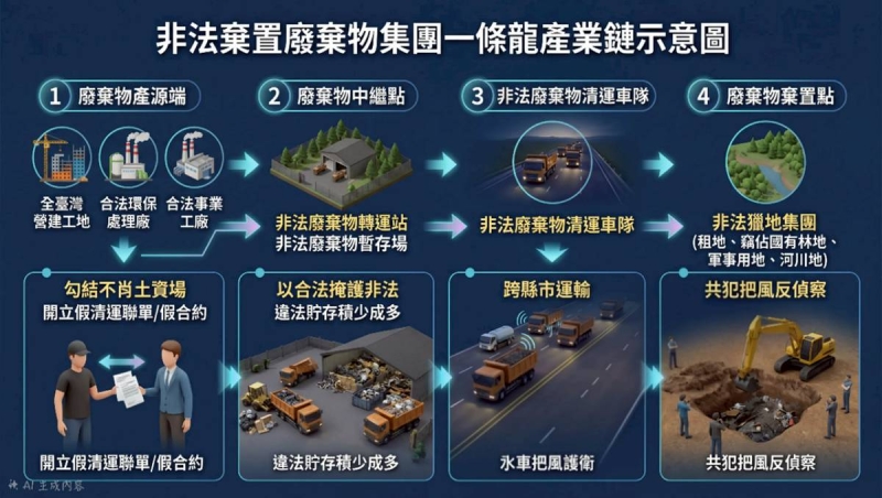 偷倒9萬噸含戴奧辛廢棄物在中台灣　台中地檢破跨12縣市犯罪獵地集團