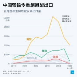 【關鍵圖表】日本成外銷最大市場，台灣鳳梨出口就能渡過危機嗎？