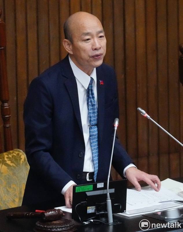 韓國瑜稱「我國千年史」、「台灣地區」　綠嘆唱和中國、愧為國會議長