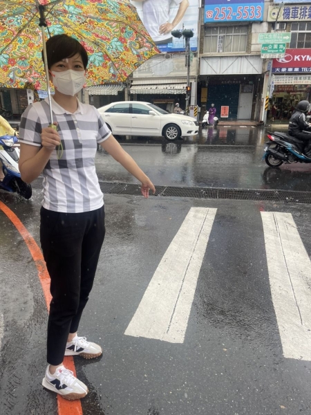 陳怡珍關心市區強降雨淹水問題