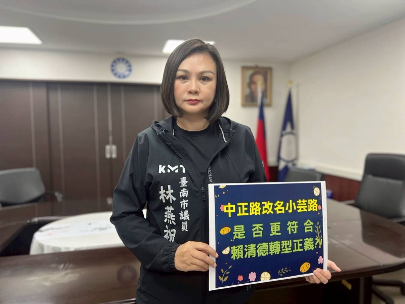 全國中正路更名　台南藍軍嗆：改名「小芸路」是否更符合轉型正義？