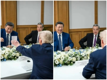 川普秀「神秘小卡」！習近平笑瞇眼掀熱議